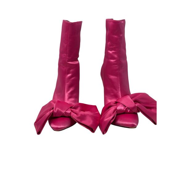Pink Elephant hot pink Iconic Bow heel booties size 42 - Picture 8 of 8
